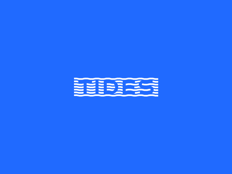 Type exploration for Tides branding logo