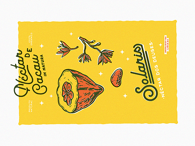 Solaris Riso Print botanical branding cocoa grainy graphic identity print riso tropical