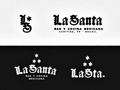 *La*Sta* Bar & Cocina Mexicana blackwork branding food gothic identity latin logo mexican simple