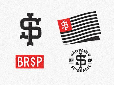 ID for BR$P branding flag identity logo monogram skateboard sp streets