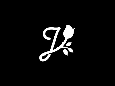 J Rose Monogram ID flower graphic icon identity j logo monogram rose