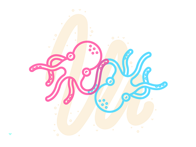Octopus friends dribbble friends graphicdesign octopus sea vectordesign