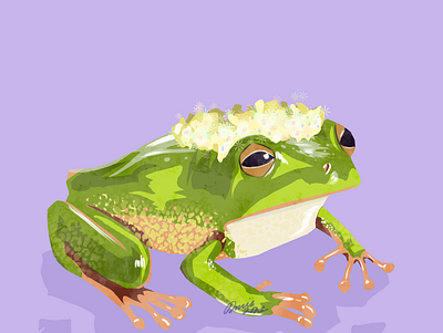 Frog Prince art branding design digital frog geometric graphic graphic design illustration logo ui