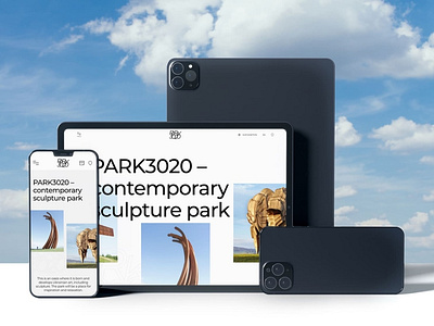 Park 3020 - contemporary art museum website awwwards clean design intex layout light minimalistic motion graphics museum park top website typography ui ukraine website