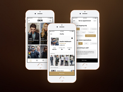 Proffesional fashion consultance booking app design