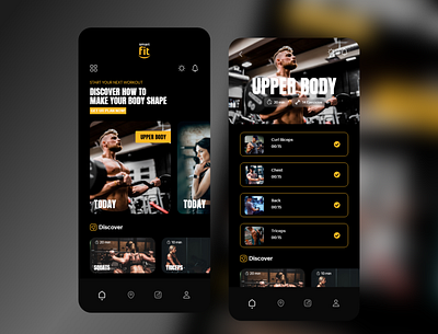 Fitness app workout design app branding design illustration ui uidesign ux uxdesign vector