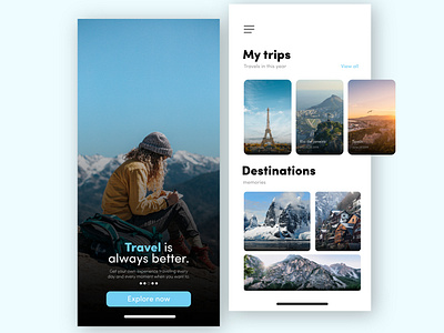 Travel Ui Design App animation app blue brand clean design graphic design icon identity illustration illustrator ios minimal mobile ui uidesign uidesigner ux vector website