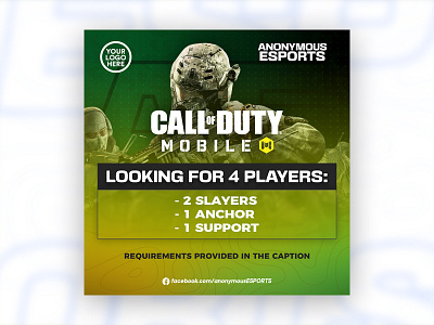 ESPORTS Announcement Poster application branding call of duty esports graphic design players social media