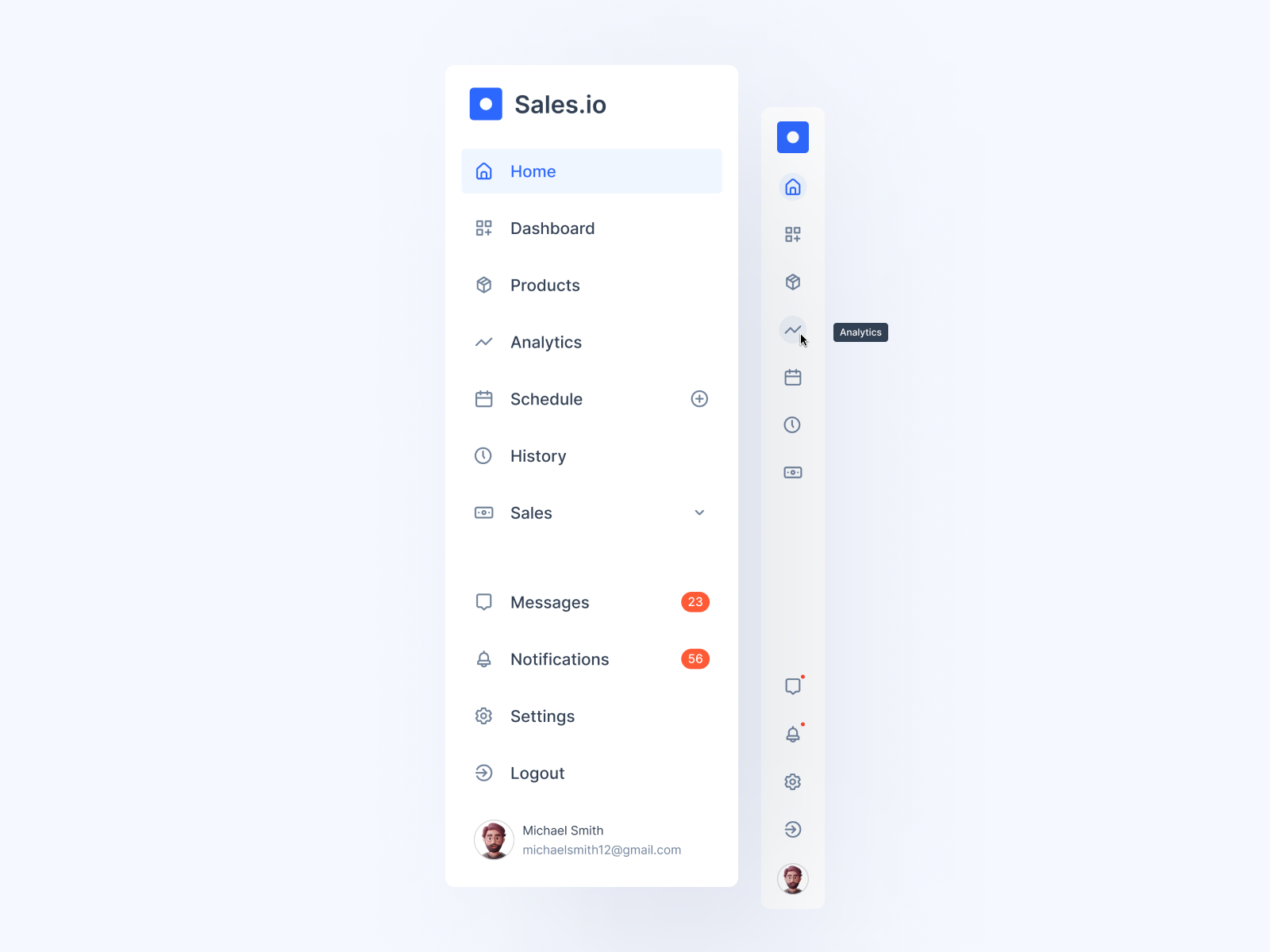 Side navbar exploration by shyam shrestha on dribbble