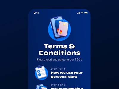 Terms and conditions for banking app 3d bank card banking app card credit card debit card figma finance mobile terms terms and conditions ui