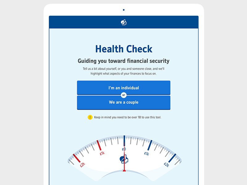 Financial Healthcheck animation app concept design digital finance gif health illustration ipad money motion tablet ui ux vector