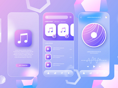 Music App UI Design | by. UJJAL branding illustration music app ui ui ui design uiux