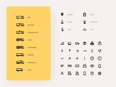 Transport Icons icon iconography icons icons pack iconset shipment transport truck