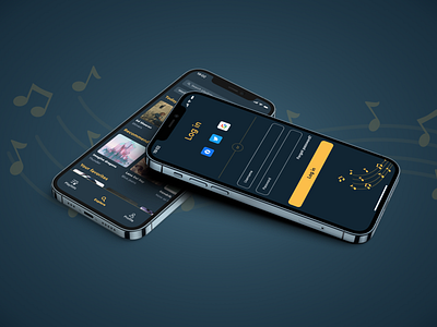 Music App create account illustration listen music log in music music app notes play music playlist sign up song