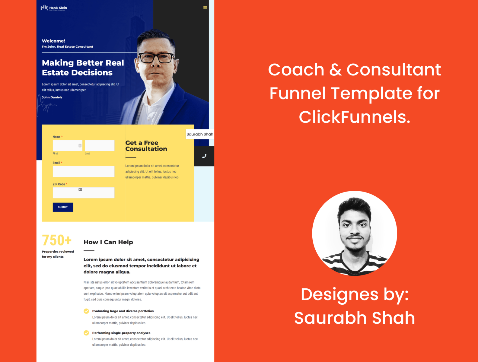 Coach Page Design in ClickFunnels by Saurabh Shah on Dribbble