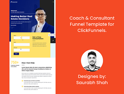 Coach Page Design in ClickFunnels clickfunnels clickfunnels template coach funnel template funnel design home page home page design landing page sales page web design website