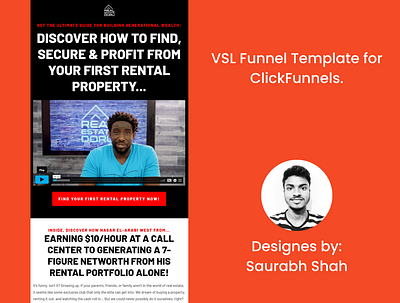 VSL Funnel Design for ClickFunnels clickfunnels clickfunnels template funnel funnel design home page sales page web design