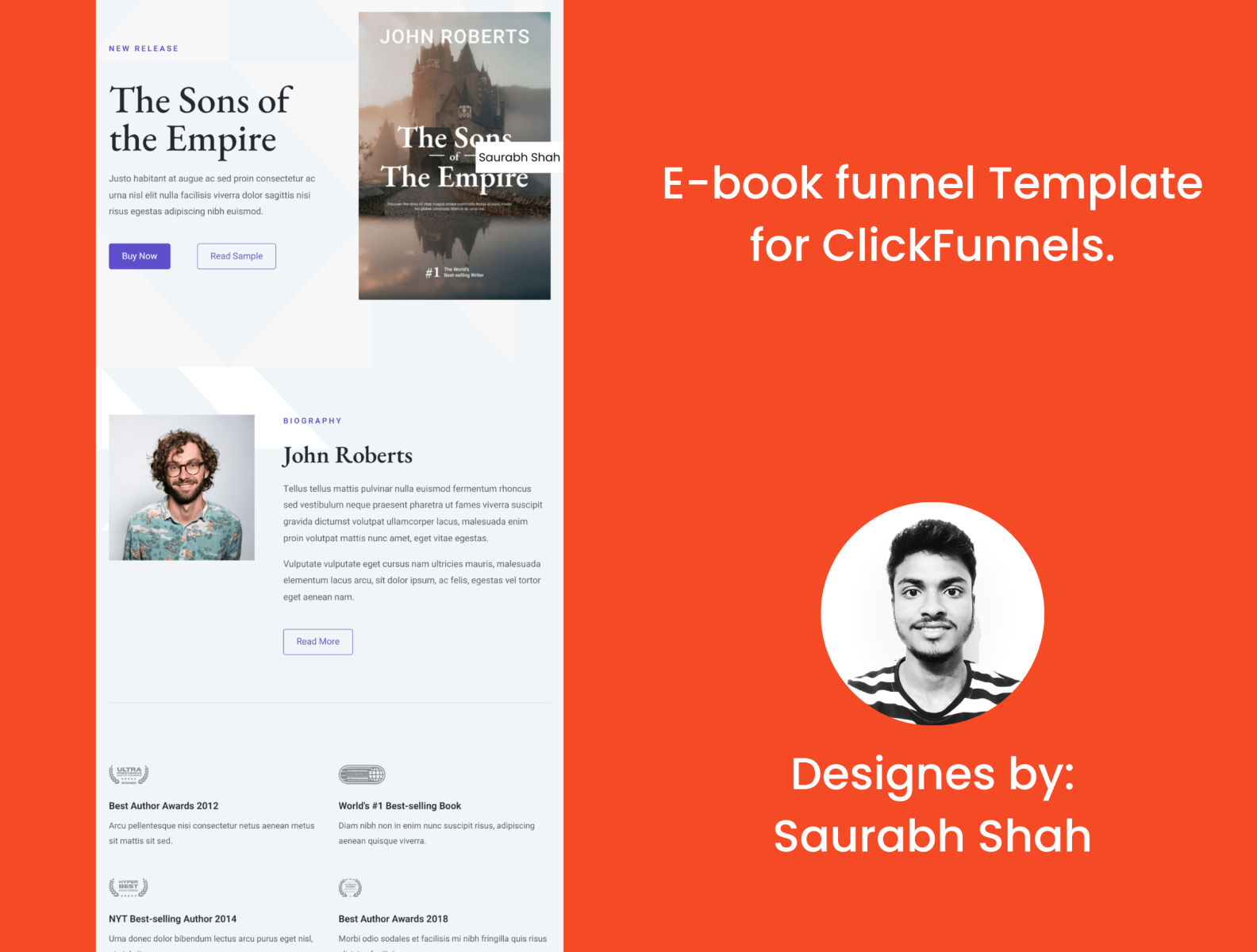 E-Book Funnel Design for ClickFunnels by Saurabh Shah on Dribbble