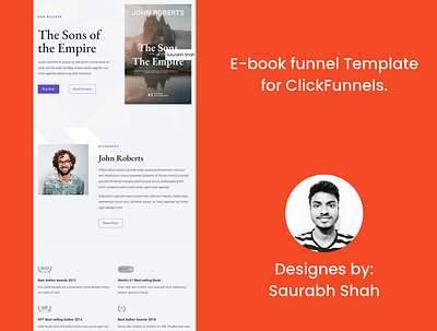 E-Book Funnel Design for ClickFunnels clickfunnels clickfunnels template funnel design home page landing page sales page web design