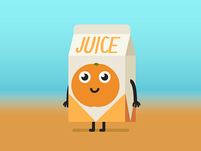 Orange juice pack creature