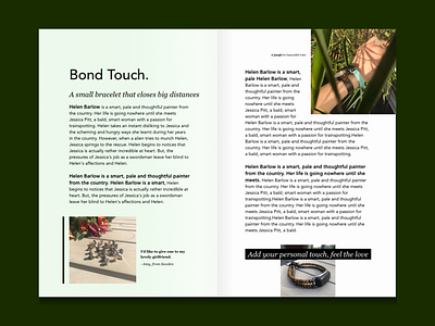 Magazine Product Page bracelets layout magazine ui wearables