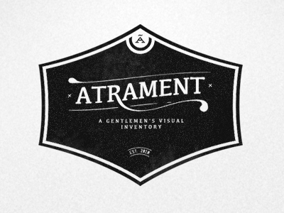 New emblem for Atrament branding emblem hand lettering logo