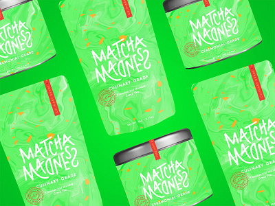 Matcha Maddness Packaging icon logo packaging