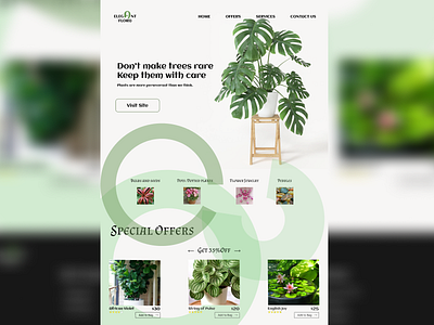 Online Plant Store - Elegant Flora advertisement branding design graphic design logo typography ui ux vector