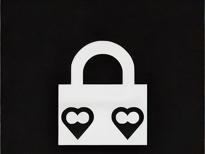 Encrypted with Love crypto cyber cybersecurity design encryption graphic design illustration lock logo padlock privacy protect protected safety secure security