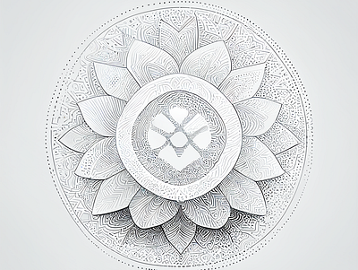 Mandala abstract bw graphic design illustration mandala