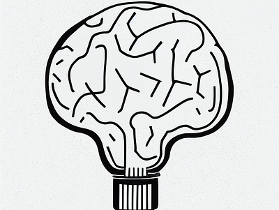 Brainy Idea, digression XII brain creation creative graphic design idea intelligent invention inventor lightbulb logo smart