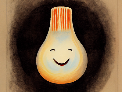Simple Thought brain creation creativity cute graphic design idea illustration innovation knowledge light lightbulb logo smiley thinking thought