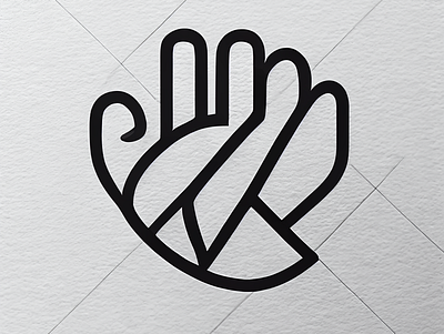 Handy bye fingers gesture graphic design hand hello hi logo