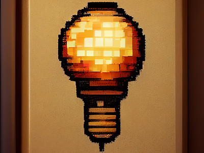 The Idea Came in Pixels brain creation graphic design idea illustration innovation intelligence knowledge lightbulb thinking thought