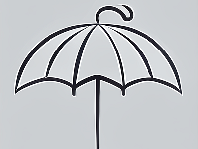Umbrella graphic design icon illustration logo rain umbrella