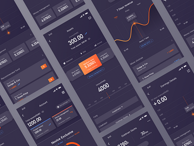 Financial APP practice collection account collection financial fund iphonex mobile money ui ux