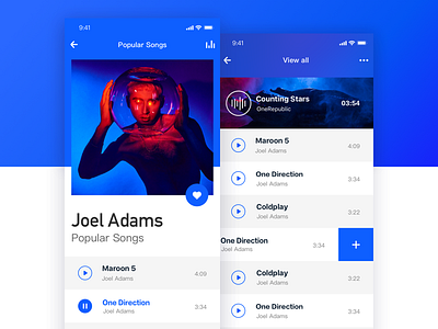 Music APP application type app application cool design exercise music station ui user