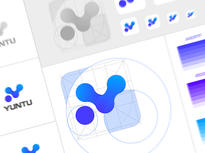 Logo design blue data design distortion gradient graphical letter logo mac pixels specification variant