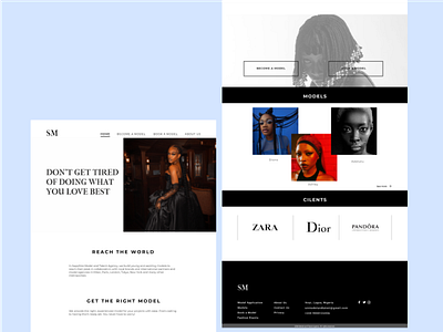 Modelling Agency Landing Page