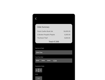 Credit Card Checkout page app app design checkout colors credit card dark mode mobile ui uiux