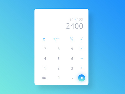 Daily UI Challenge 004 - Calculator