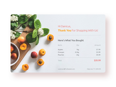 Daily UI Challenge 017 - Email Receipt