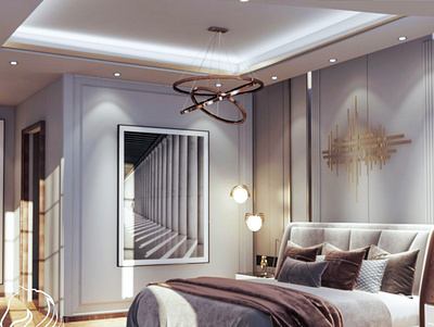 luxury bedroom 3d graphic design