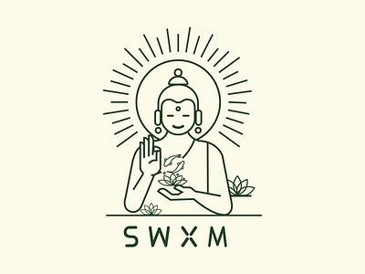 Buddhism illustrations logo ui