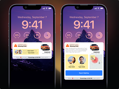 Amber Alert Redesign amber alert amber alert redesign app design digital product design ios design ios notification notification design redesign ui ui design ui redesign ux ux design warning app warning design