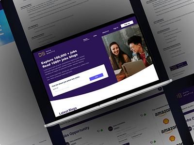 Job Searching Platform + Read Blogs from your fav company blog design blog page design data skeptics digital product design graphic design hire me job application job design job searching website networking design networking website ui ux design web page design
