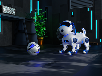 Robo-Dog 3D Art 3d 3d graphic blender cg character design design illustration