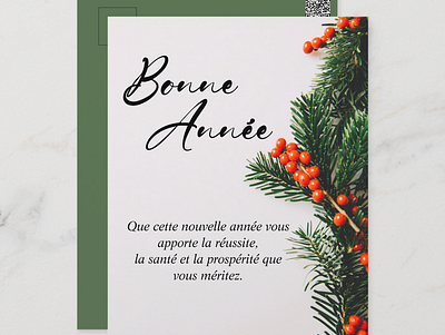 Elegant French New Year Wishes Postcard 2023 bonne année card design french greeting card happy happy new year holiday joy new year postcard stationery wishes