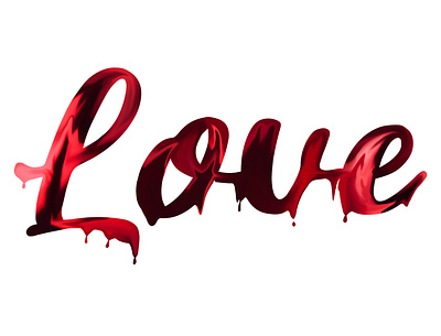 Red Love clipping mask dripping text filter flowers graphic design layer liquify love photoshop red valentine