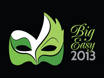 Big Easy event logo graphic graphic design icon illustration logo mark mask masquerade new orleans sans serif script